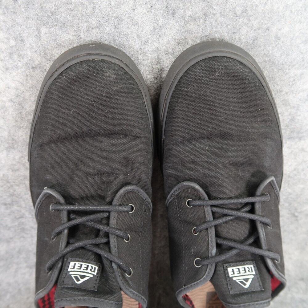 Reef Shoes Mens 12 Sneakers Casual Canvas Black Lace Up Landis 2 Lifestyle Beach - Picture 7 of 14
